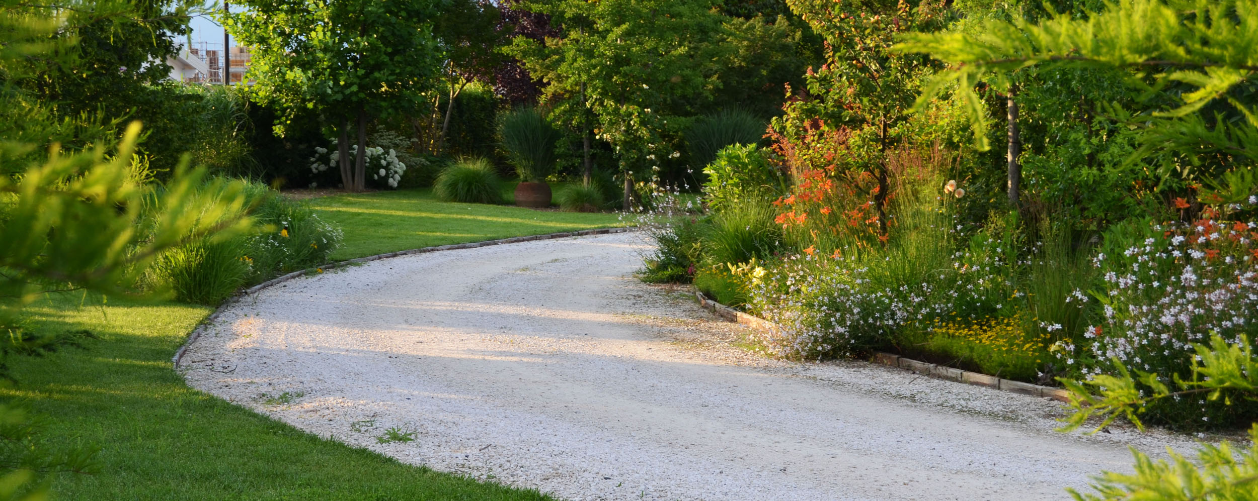 area ex-artigianale, aree in pieno sole senza irrigazione, emerocallis, gaura lindheimerii,  